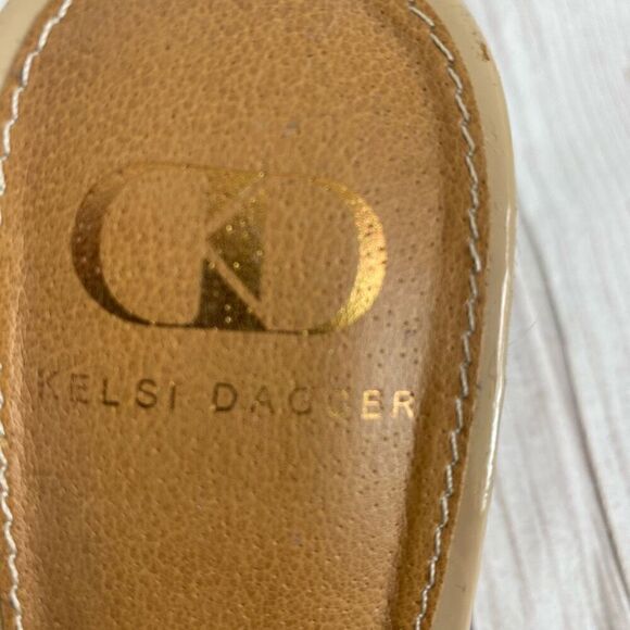 Kelsi Dagger open toe criss cross strap espadrille wedge sz 8 - Picture 7 of 9